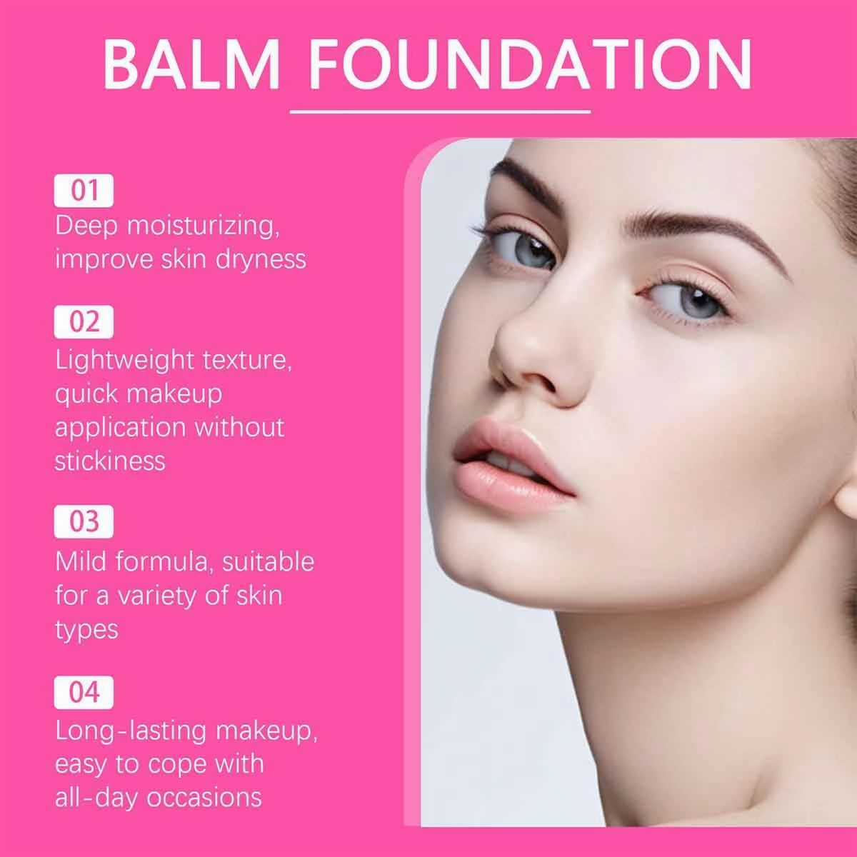Peptide Bouncees Foundation,Hydrating,Thin,Shiny,All Skin Types,Vegan,Clean,Natural,Medium Buildable Coverage,Blur Fine Lines, Smooths Texture for Mature Skin (Ivory, 1)