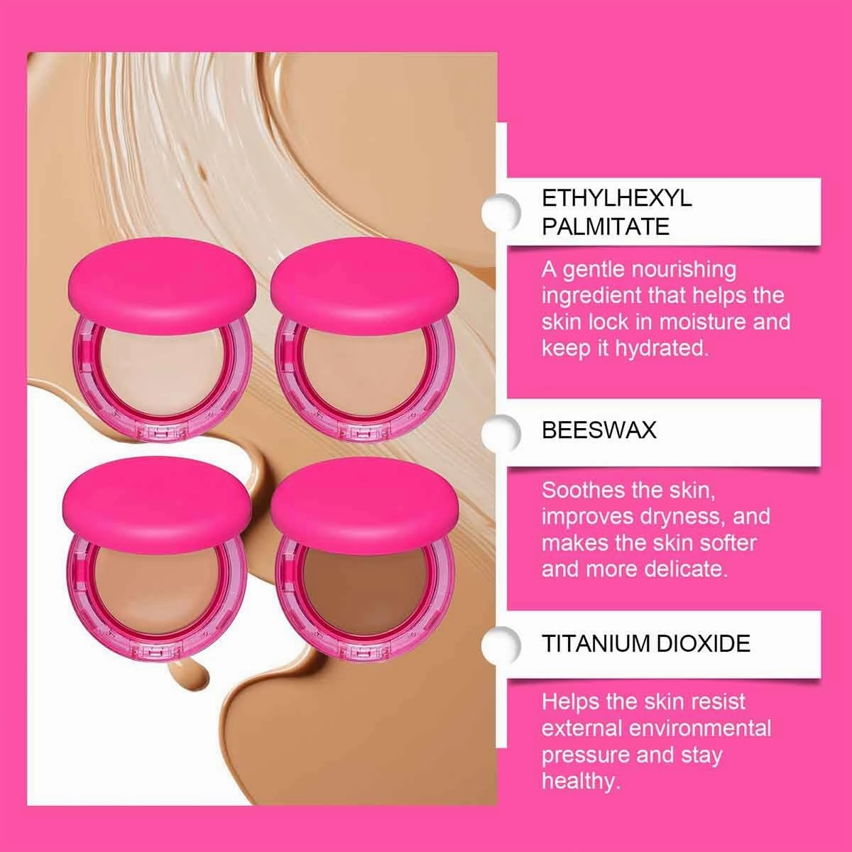 Peptide Bouncees Foundation,Hydrating,Thin,Shiny,All Skin Types,Vegan,Clean,Natural,Medium Buildable Coverage,Blur Fine Lines, Smooths Texture for Mature Skin (Natural, 1)