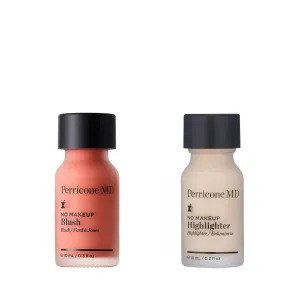 Perricone MD No Makeup Bundle: Lightweight Gel-Cream Blush & Dewy Liquid-Gel Highlighter