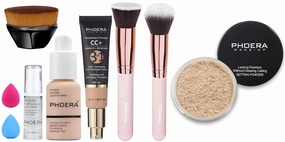PHOERA Foundation, PHOERA CC  Cream Color Correcting Anti Aging Hydrating Serum &SPF 25 , PHOERA Primer, PHOERA Foundation Face Powder, Soft Focus Setting Powder