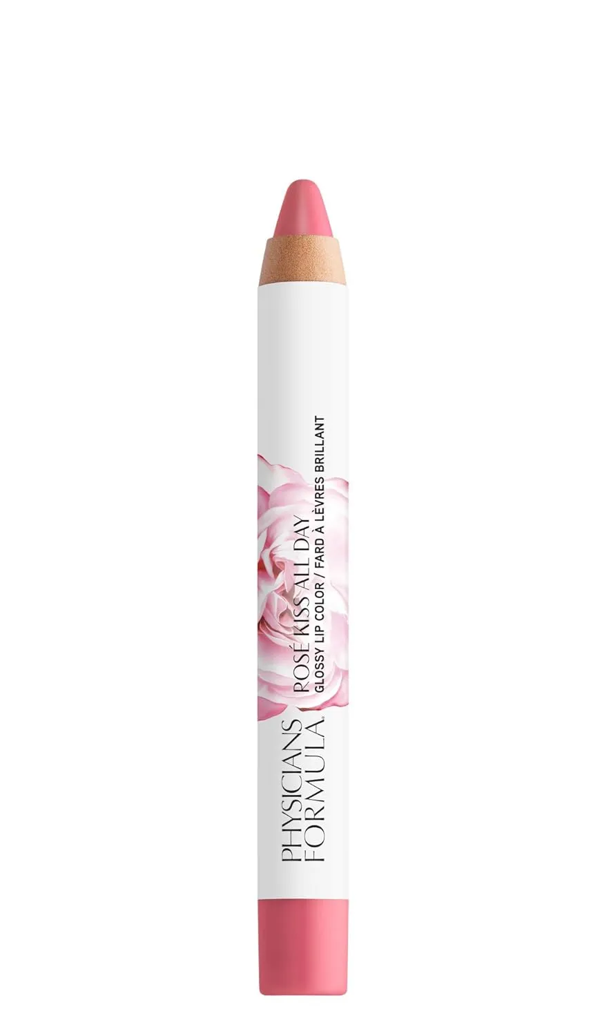Physicians Formula Rosé Kiss All Day Glossy Lipstick Lip Color Makeup, Pink Blind Date, Dermatologist Approved (Pack of 2)