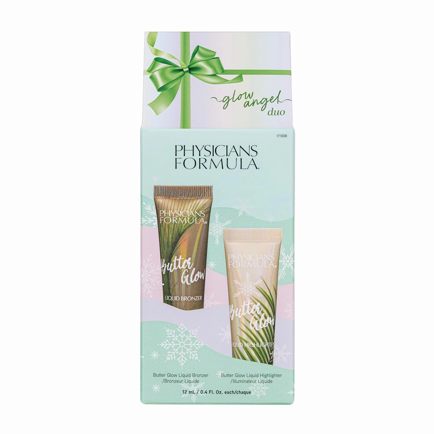 Physicians Formula Glow Angel Duo - Butter Glow Liquid Bronzer & Highlighter with Murumuru Butter, Hydrating & Illuminating Holiday Gift Set, Cruelty Free & Vegan (Pack of 2)