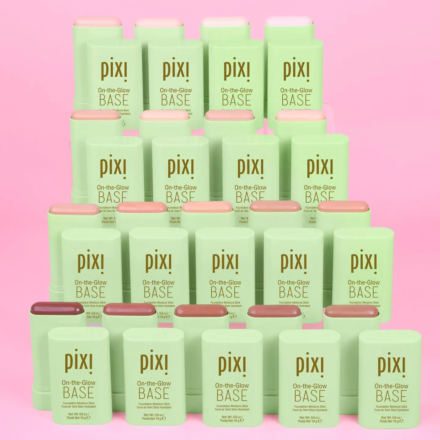 Pixi Beauty On-the-Glow Base| Tinted Moisturizer Foundation Stick | Tan: Golden, tan shade| 0.6 oz / 19g