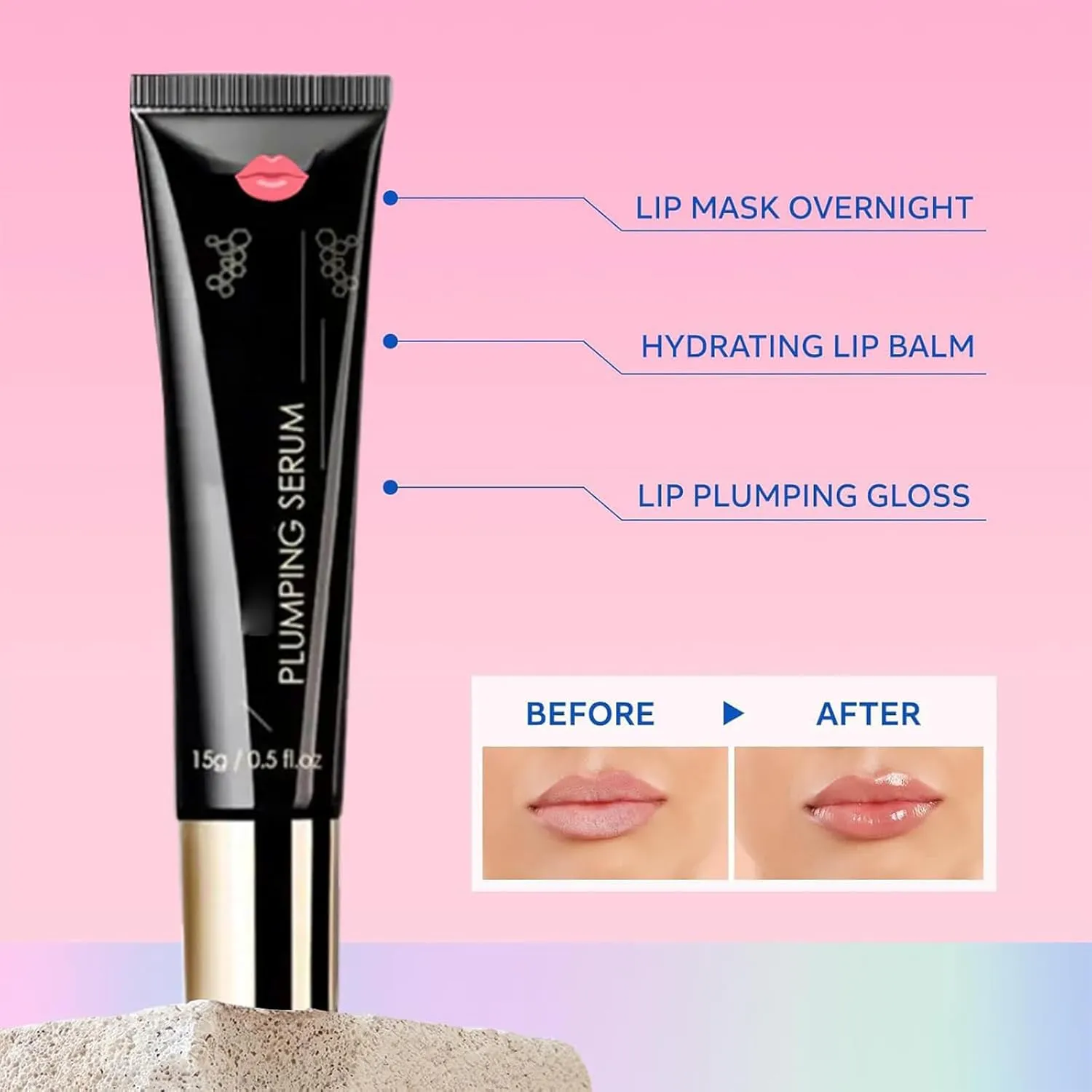 Plumpify Plumping Serum Oil, Plumpify Lip Boosting Serum, Plumpifys Lip Plumping Serums, Hydrating Moisturizing Lips Oil, Reduce Fine Moisturizing Non-Sticky (3 pcs)