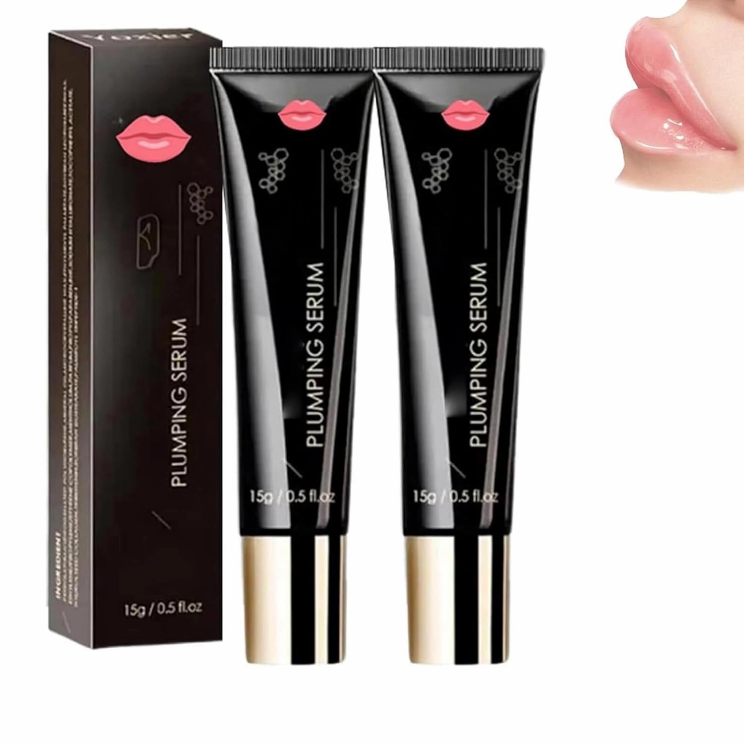 Plumping Serum Oil, Lip Boosting Serum,Hydrating Moisturizing Lip Oil Set for Dry Lips,Reduce Fine Moisturizing Non-Sticky (2pcs)