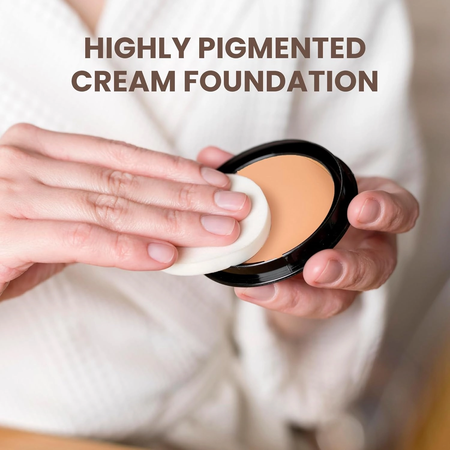 POISE Makeup HD Crème Foundation High-Definition Makeup | Medium to Full-Coverage Lightweight Hydrating Botanicals and Mineral-based Cruelty-free Foundation 3g, NATURAL EURO