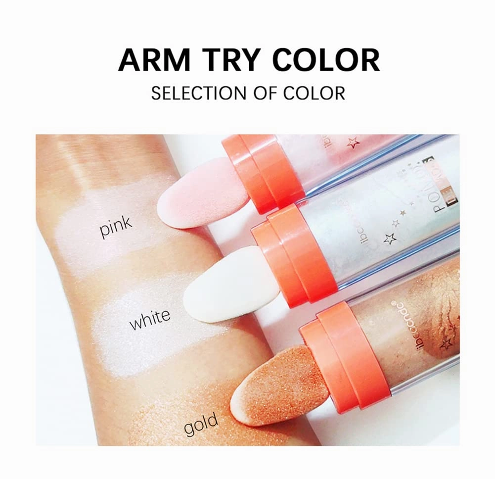 Polvo De Hadas Highlighter Stick Puff Fairy Stick Highlighter Powder Glitter Loose Powder Brush Stick Contouring Powder Fairy Bomb Shimming Body Glitter (01 02 03)