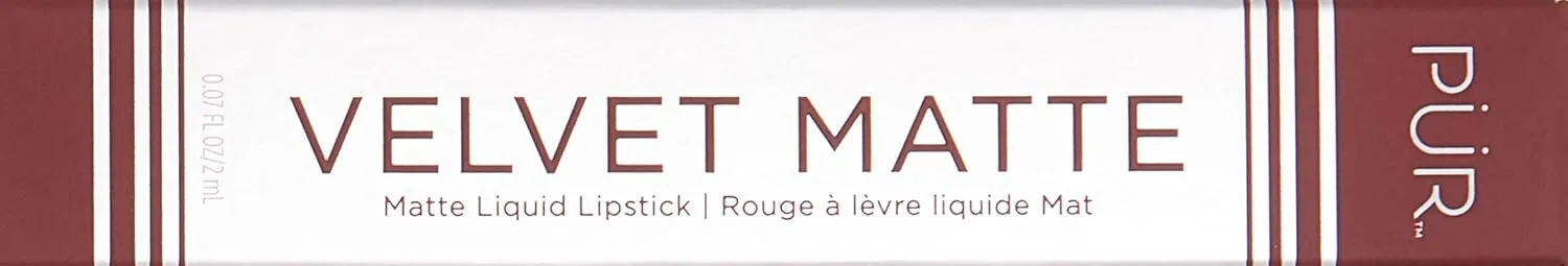 PÜR Beauty Velvet Matte Liquid Lipstick - Long Lasting Lipstick For Softer, Smoother Lips - Cruelty-Free, Vegan Lip Makeup - 0.07 fl. Oz