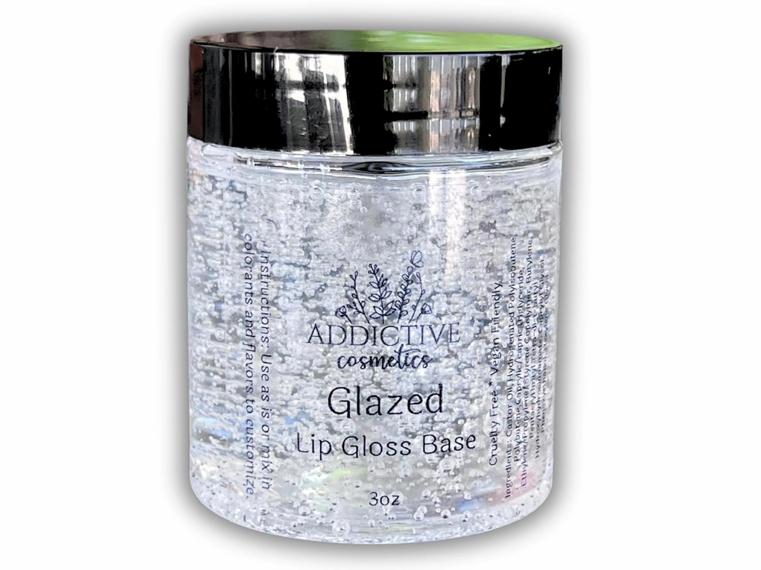 Premade Lipgloss (Glazed Clear Lipgloss, 3 oz) Ready to Wear, Vegan, Cruelty Free- Made in the USA!