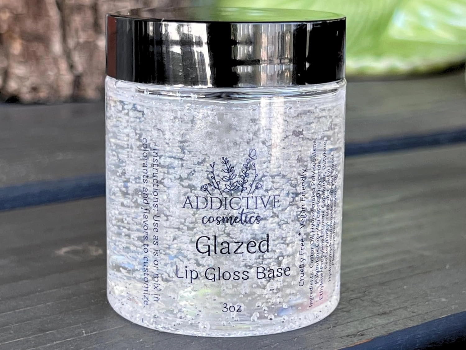 Premade Lipgloss (Glazed Clear Lipgloss, 3 oz) Ready to Wear, Vegan, Cruelty Free- Made in the USA!