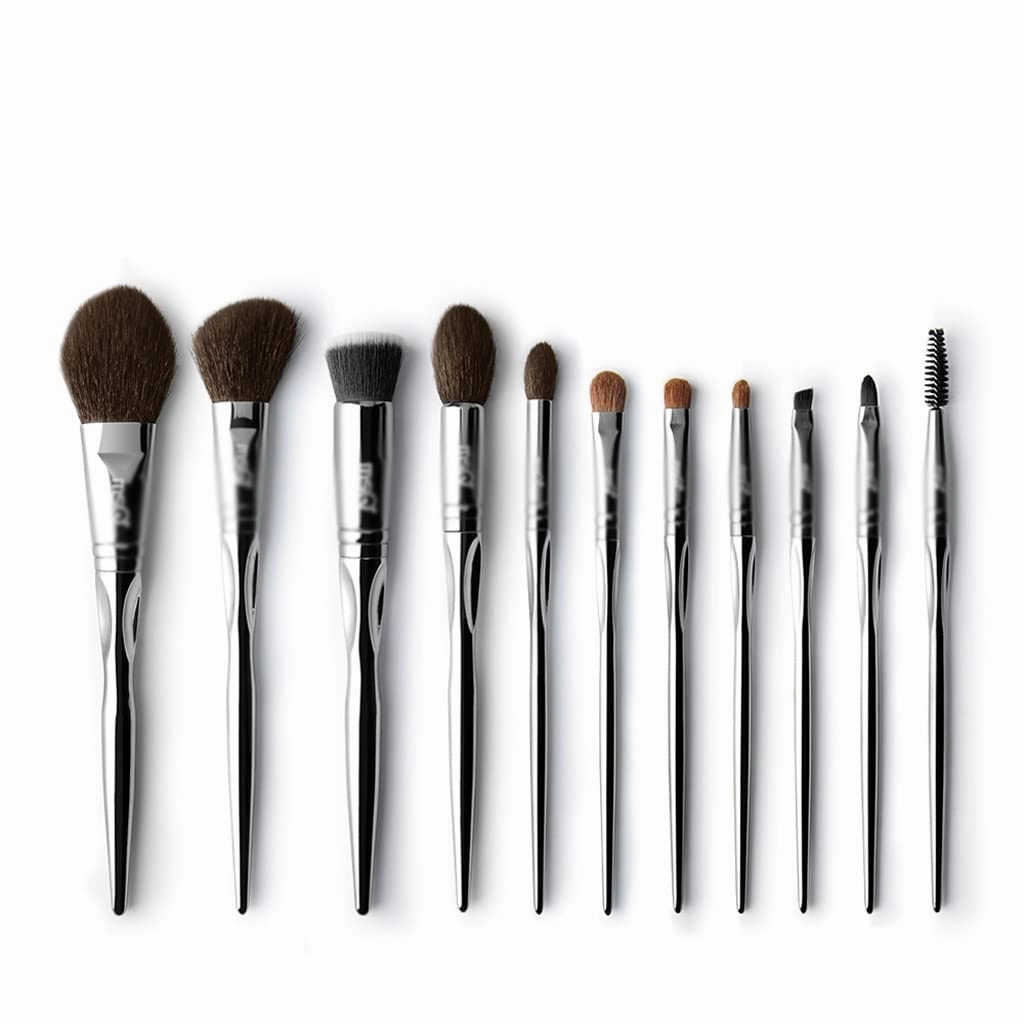 Professional 11pcs Powder Makeup Brushes Set Classic Eyeshadow Lip Foundation Make Up Brush PVC Handle