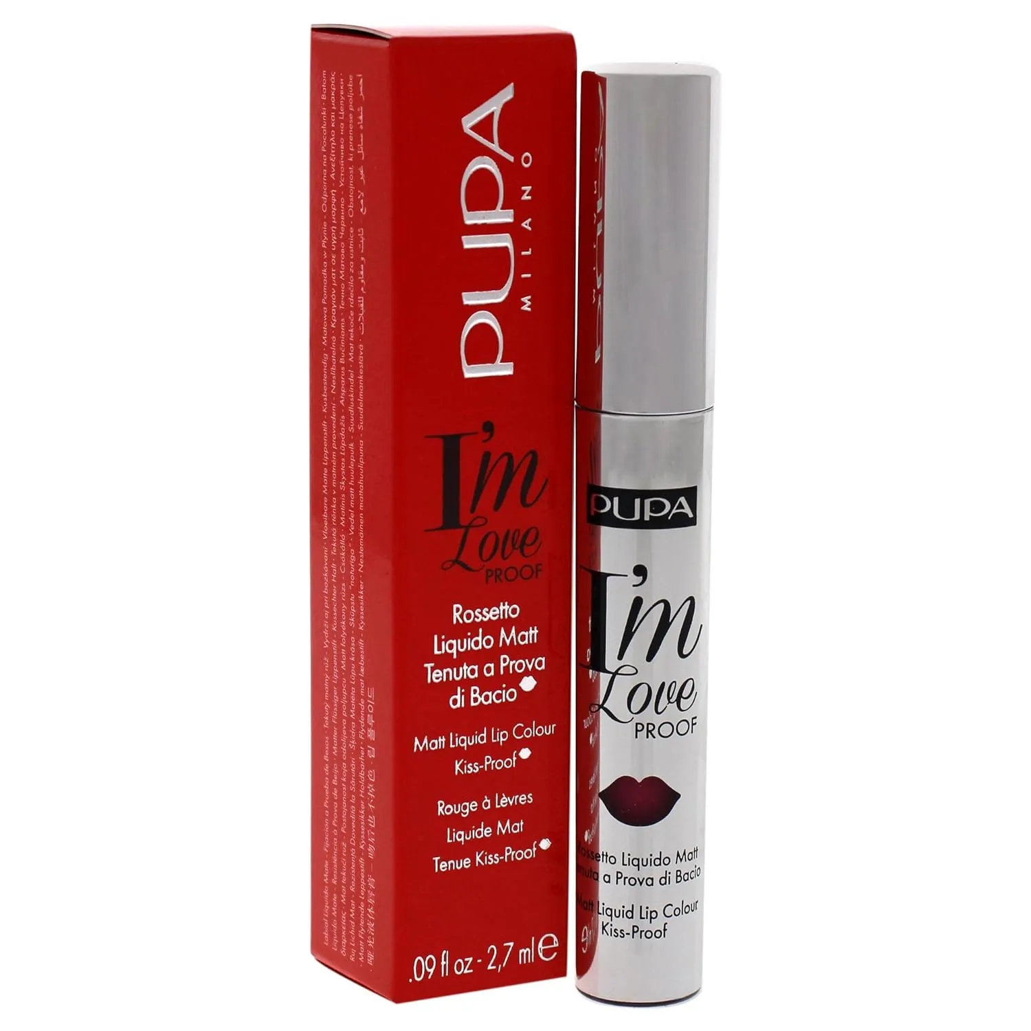 Pupa Milano I Am Love Proof Matt Liquid Lip Color - 007 Bright Fuchsia for Women - 0.09 oz Lipstick