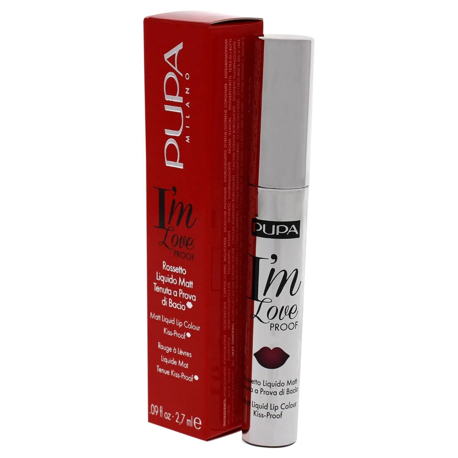 Pupa Milano I Am Love Proof Matt Liquid Lip Color - 007 Bright Fuchsia for Women - 0.09 oz Lipstick