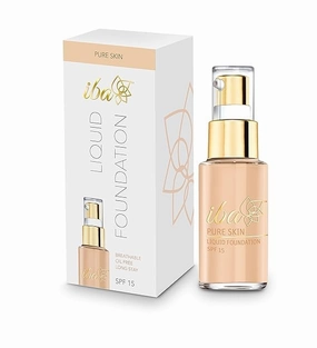 Pure Skin Liquid Foundation - 30ml | Full Coverage l Long Lasting | Lightweight l Oil Free Dewy Finish | SPF 15 | Halal Certified & Vegan Makeup