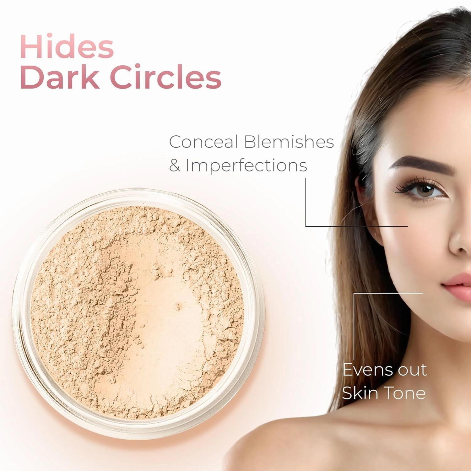 QUICK FIX KIT (LIGHT CONCEALER & LIGHT FOUNDATION) Mineral Makeup Starter Set Sample Size Matte Bare Face Powder