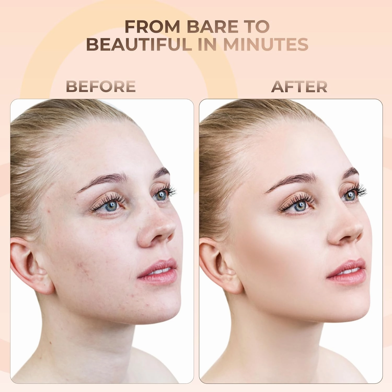 QUICK FIX KIT (LIGHT CONCEALER & LIGHT FOUNDATION) Mineral Makeup Starter Set Sample Size Matte Bare Face Powder