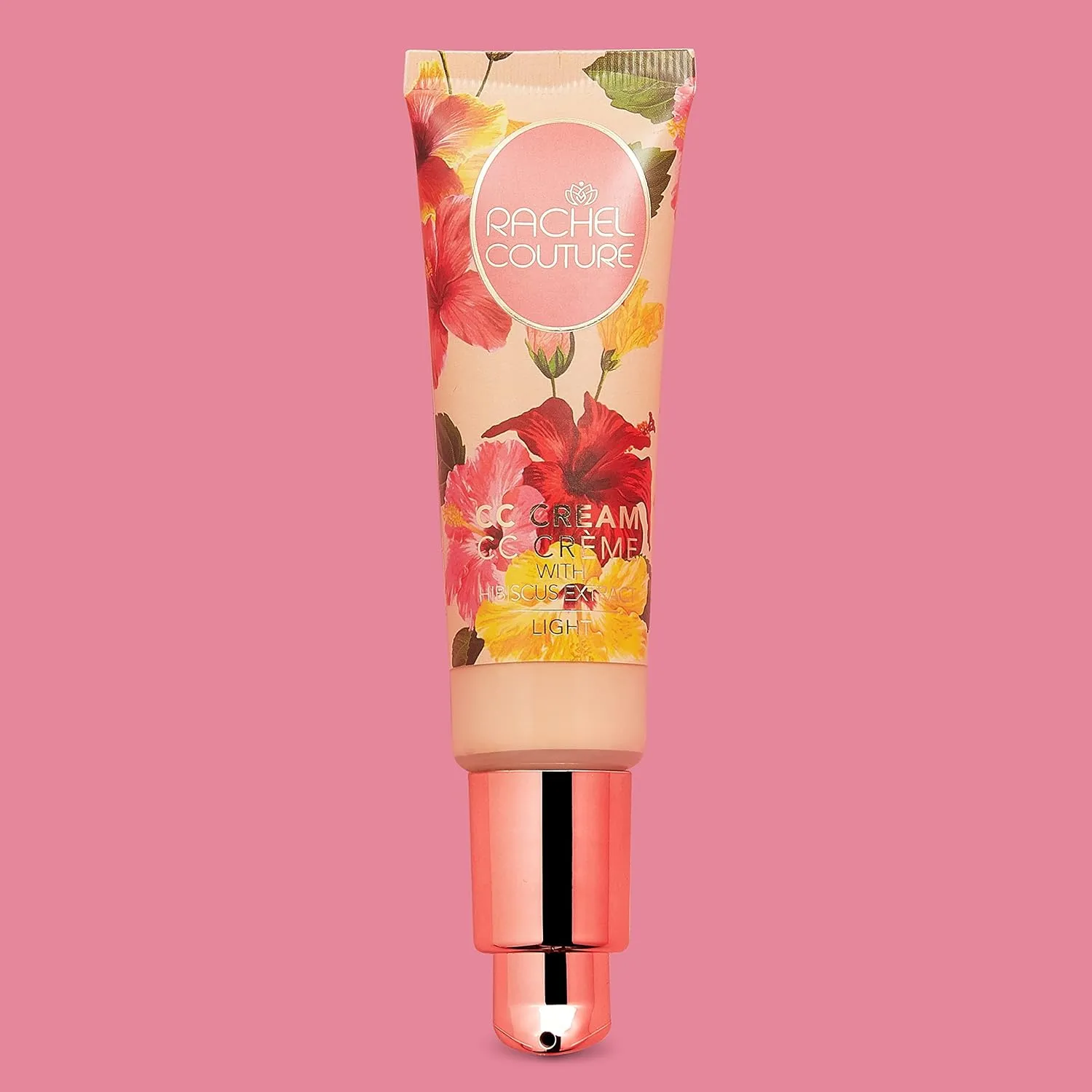 Rachel Couture CC Cream | Color Correcting Cream with Hyaluronic Acid | Full Coverage Foundation & Hydrating Anti-Aging Serum | Vegan & Cruelty Free - 1.18 Fl Oz - Light