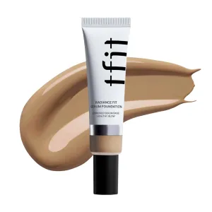 Radiance Fit Serum Foundation - Flawless Coverage, Dewy finish, Long-lasting, Lightweight, Korean Makeup,1.05 Oz. (W04 Buff, 1.05 Oz.)