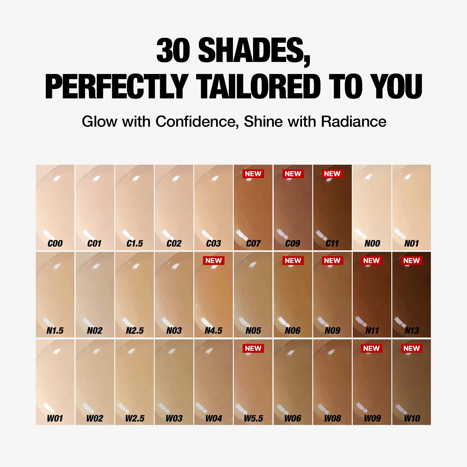 Radiance Fit Serum Foundation - Flawless Coverage, Dewy finish, Long-lasting Waterproof and sweatproof,Lightweight,Creamy Natural,1.05 Oz. (W5.5 Tawny, 1.05 Oz.)