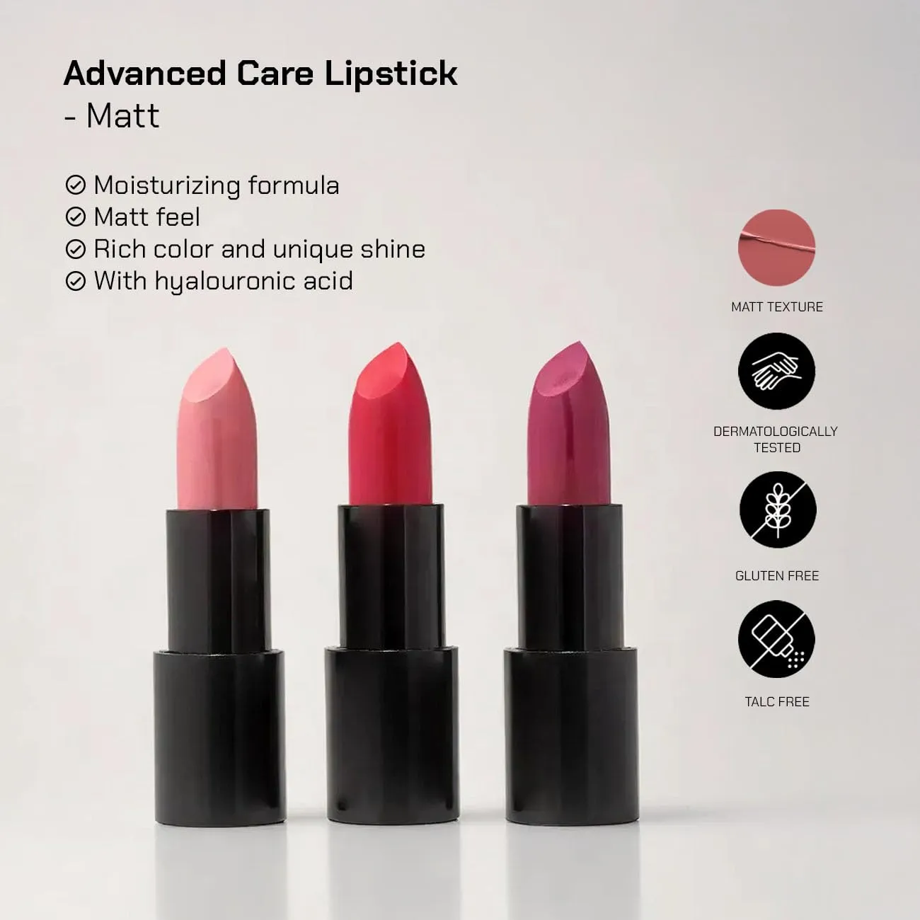 Radiant Professional Advanced Care Lipstick - Ultra Nourishing, Moisturizing Long Lasting Lipstick With Vitamin E- UVA UVB Filters - MATTE - Caramel (201)