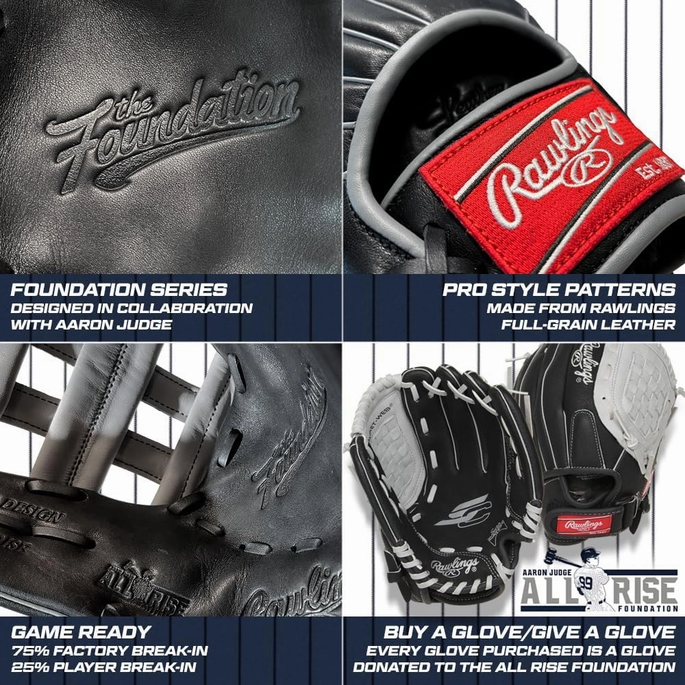 Rawlings | Foundation Series Baseball Glove | Aaron Judge Collaboration | Multiple Styles