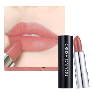 READY TO SHINE Matte Vegan Lipstick with Creamy Satin Finish, Medium Pink Rose Petal Hue Lip Color -CRUSH ON YOU (331-Forevermore)