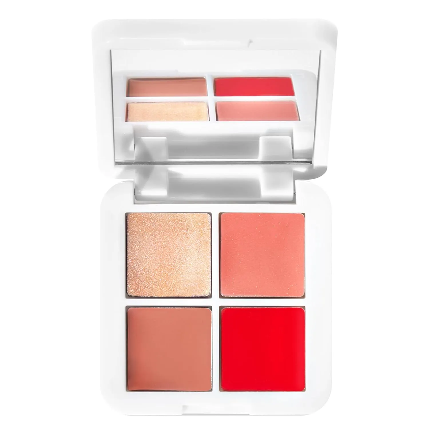 RMS Beauty Glow Quad Mini - Makeup Palette, Cream Highlighter Makeup, Blush Palette, Cheek Lip Tint, Highlight Makeup, Face Palette Makeup All in One
