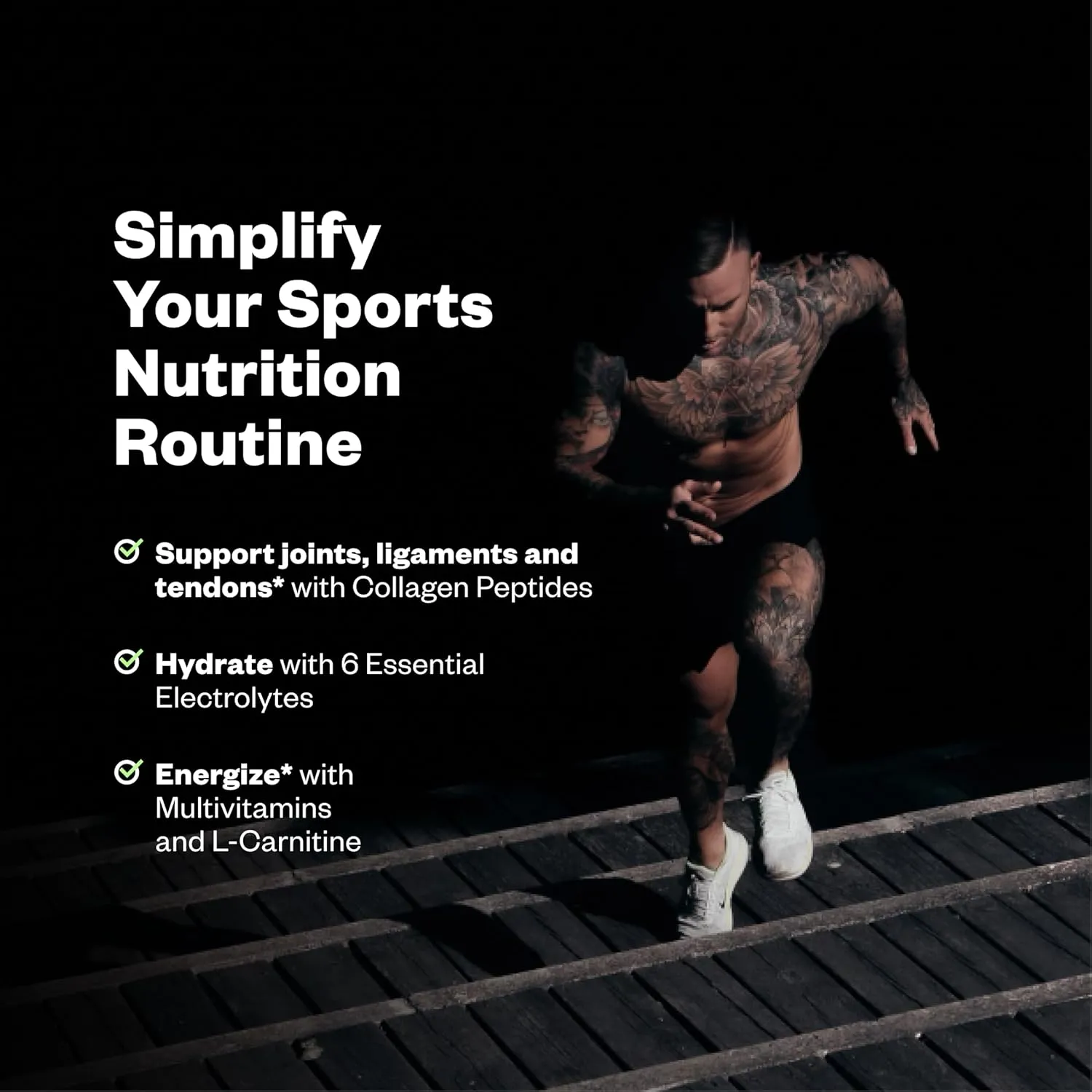 RNWY Foundation 10g Collagen Peptides   Hydration Powder, Daily Joint Support with Electrolytes, Lemon Lime, Sugar Free, 30 Servings