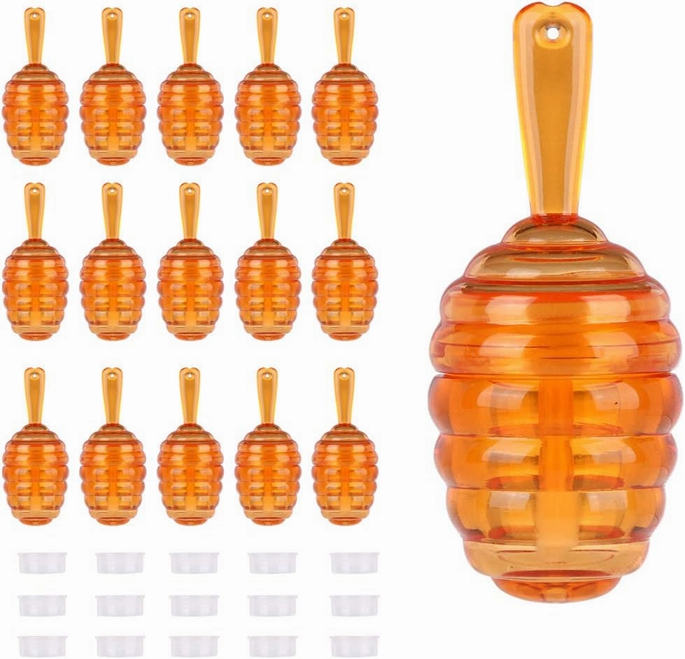RONRONS 20 Pack 5.5ml (0.19oz) Honeycomb Shaped Clear Lip Gloss Tubes, Refillable Empty Lipgloss Containers for DIY Lipstick, Lip Balm, Cosmetics – Amber Travel-Safe Design
