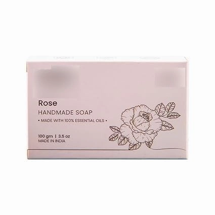 Rose Bath Soap | ECOCERT Certified | Aromatic & Moisturizing for All Skin Types | 100g