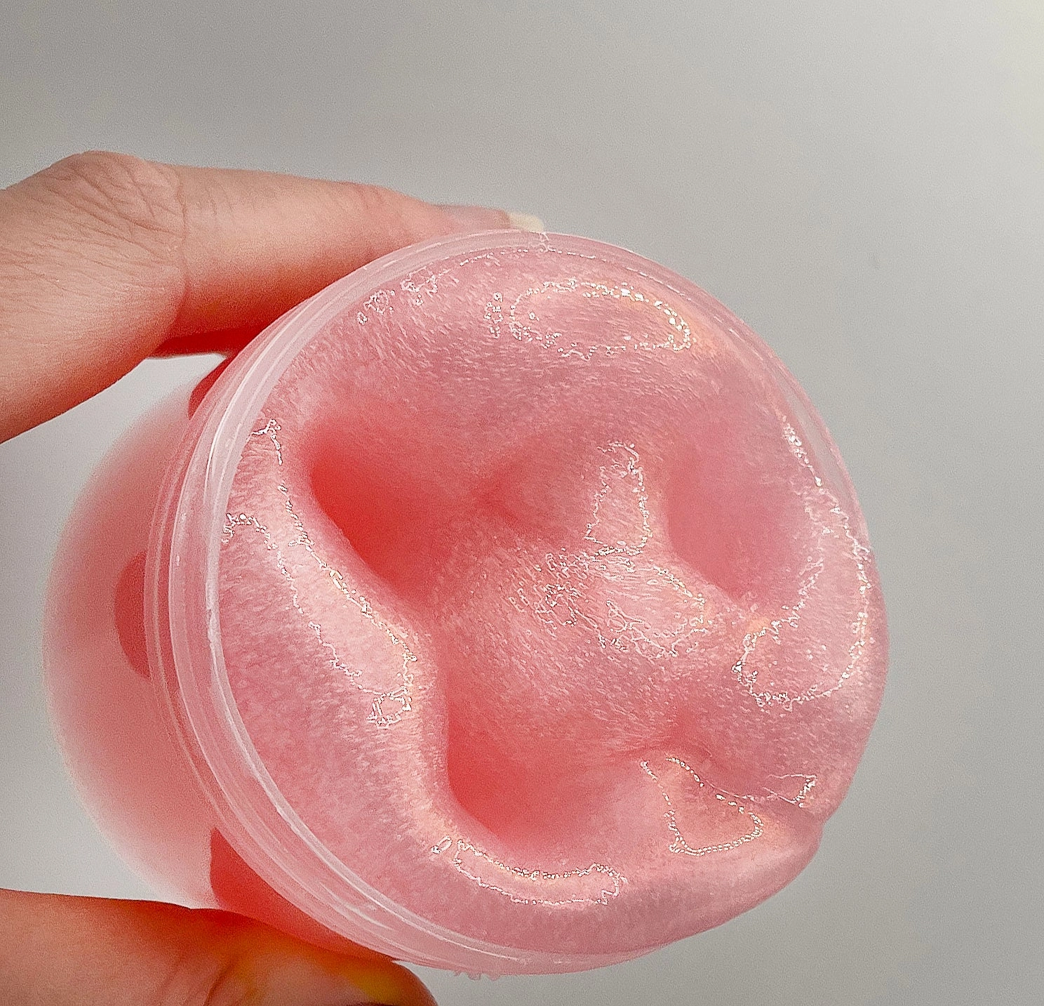 Rose Shimmer Lipgloss - Clear Pigment Slime