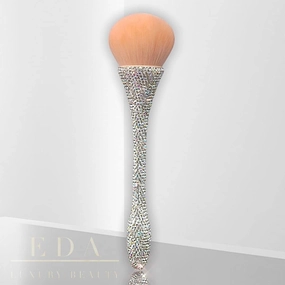 Round Large Diamond Makeup Brush | Powder, Blush, Bronzer, Highlighter, Flawlessly Contouring & Blending Skin | Premium Face Kabuki Brush With Crystals & Rhinestones | Gift For Women