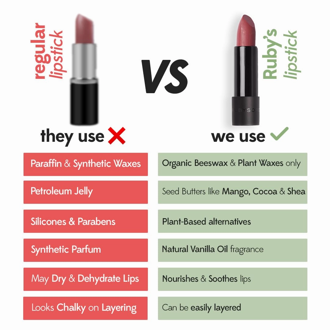 RUBY'S ORGANICS Semi-Matte Lipstick for Women, Hydrating and Highly Pigmented, Moisturizing & Non Drying, Lightweight & Long Lasting Formula, Lip Makeup, Paraben-Free, Apricot, 3.7g
