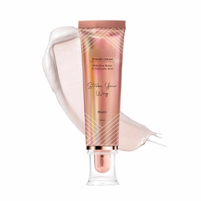 S.tro.be Cream - Peach, 30g | Primer   Highlighter   Moisturizer | Shea Butter & Hyaluronic Acid | Intense Hydration | Flawless Radiant Dewy Skin | Illuminating & Glowing Makeup Base