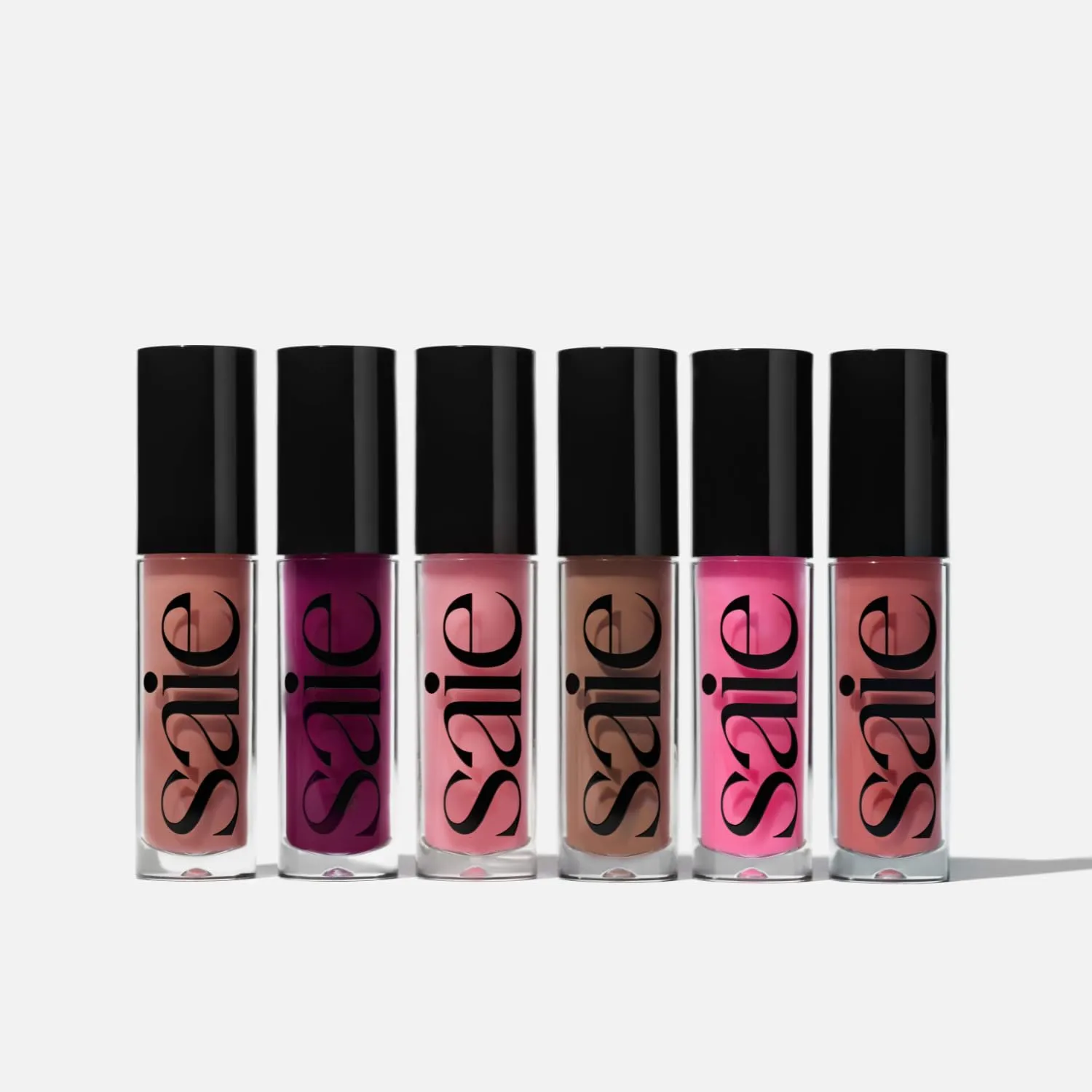 Saie Glossybounce - Hydrating Lip Gloss and Tinted Lip Oil Hybrid with Hyaluronic Acid & Jojoba Oil for Non-Sticky, Ultra-Shiny, Plump & Soft Lips - Everyday Makeup Essential - Bounce (.17 oz)
