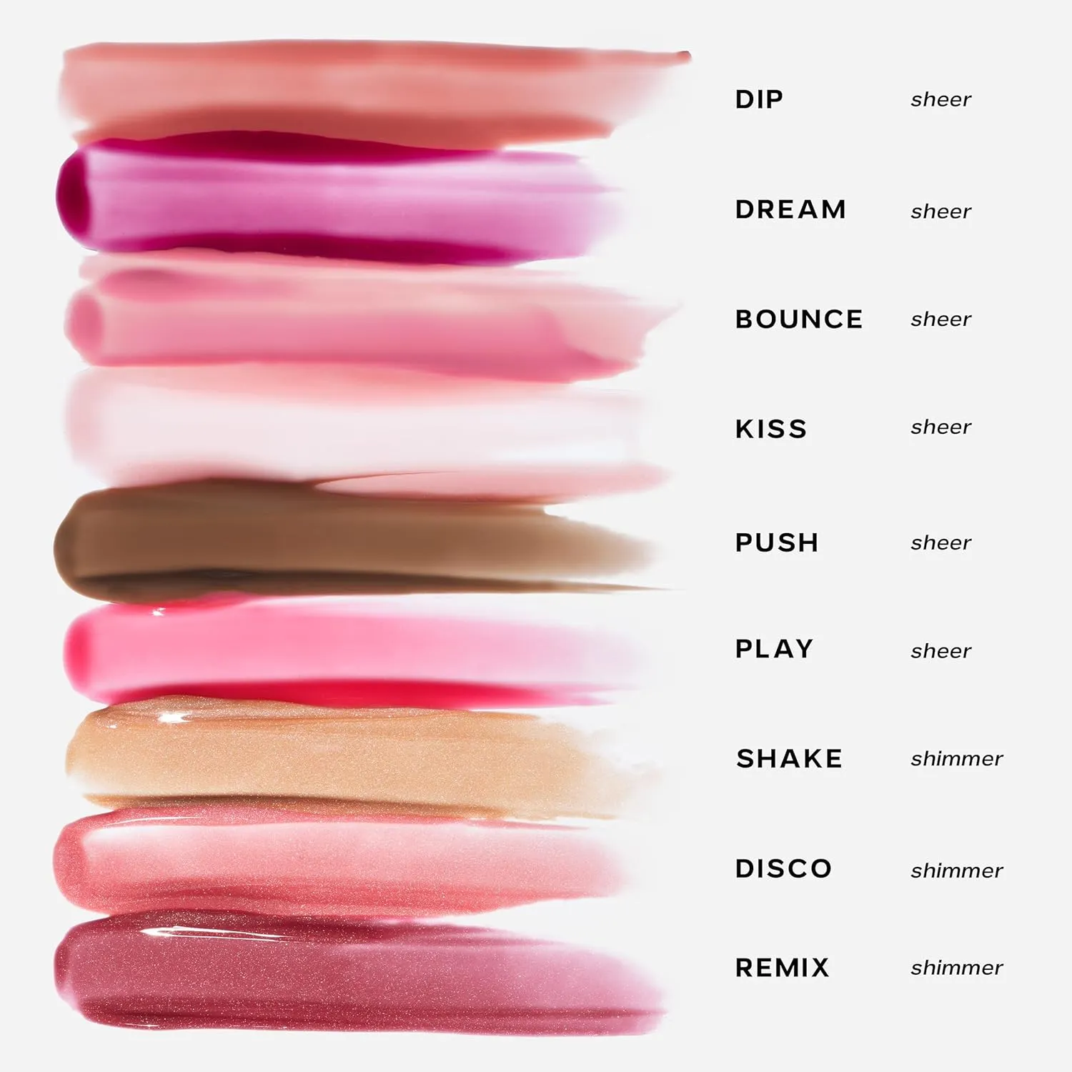 Saie Glossybounce - Hydrating Lip Gloss and Tinted Lip Oil Hybrid with Hyaluronic Acid & Jojoba Oil for Non-Sticky, Ultra-Shiny, Plump & Soft Lips - Everyday Makeup Essential - Play (.17 oz)