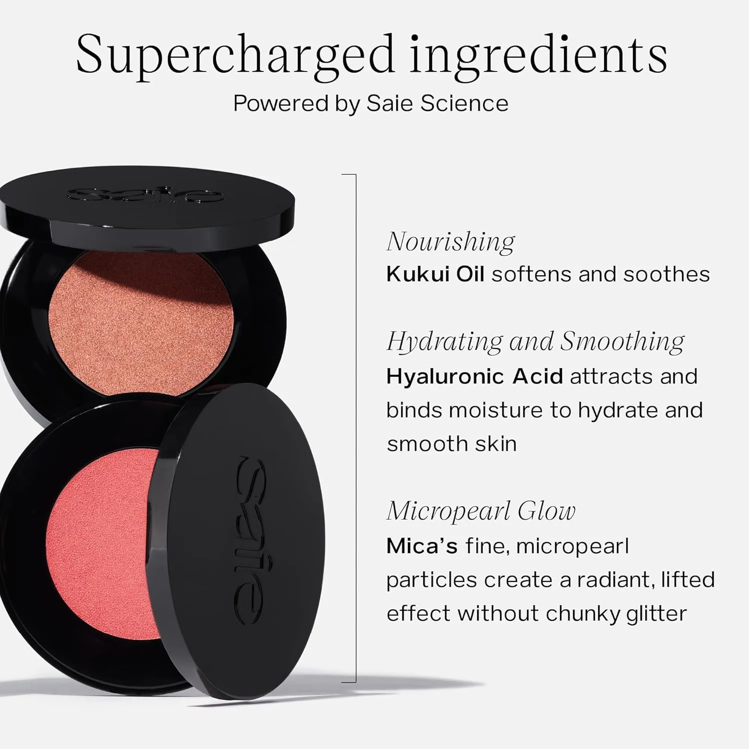 Saie Glow Sculpt Multi-Use Highlighter   Cream Blush Refill - Lightweight with Hyaluronic Acid   Micropearl for Radiant, Glowing Skin - Bronzeglow (.02 oz)