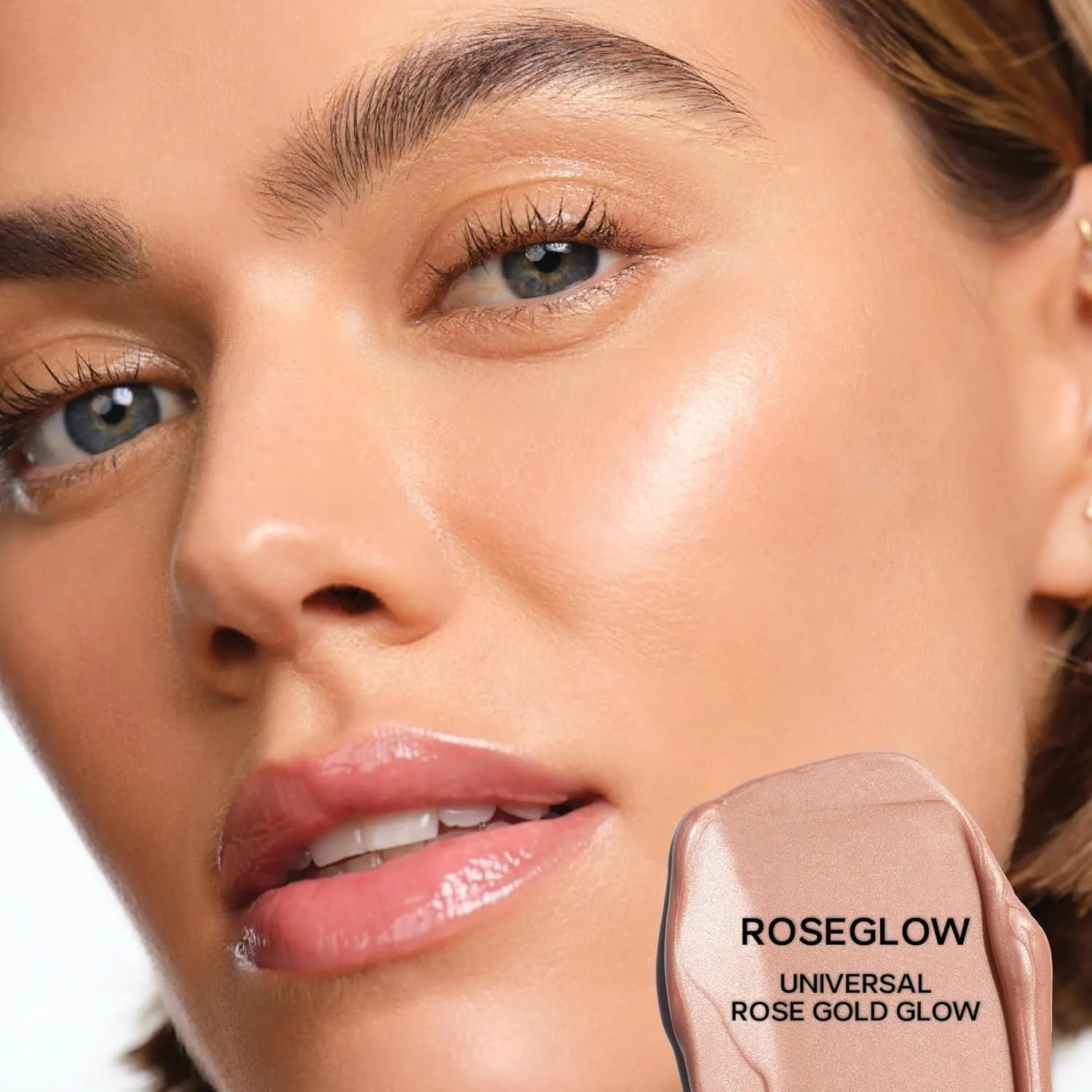 Saie Glowy Super Gel Lightweight Illuminator - Luminizer and Makeup Primer for Glowing Skin - Enriched with Vitamin C   Hydrating Squalane Oil - Roseglow (1 oz)