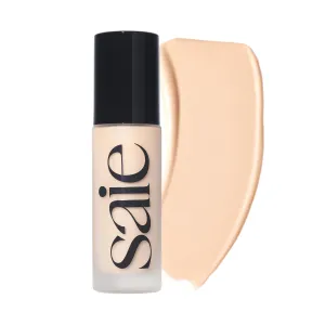 Saie Glowy Super Skin Tint Liquid Foundation - Hydrating Serum Foundation with Lightweight, Medium Coverage - Formulated with Hyaluronic Acid to Hydrate, Brighten and Plump - Shade 3 (1.01 oz)