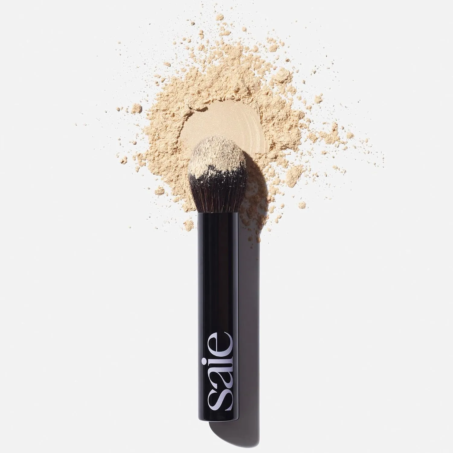 Saie The Fluffy Brush - Soft, Multi-Use Pressed   Loose Powder Brush - Fluffy Makeup Brush with Tapered Tip for Precise Application - Vegan, Cruelty-Free (1 Count)