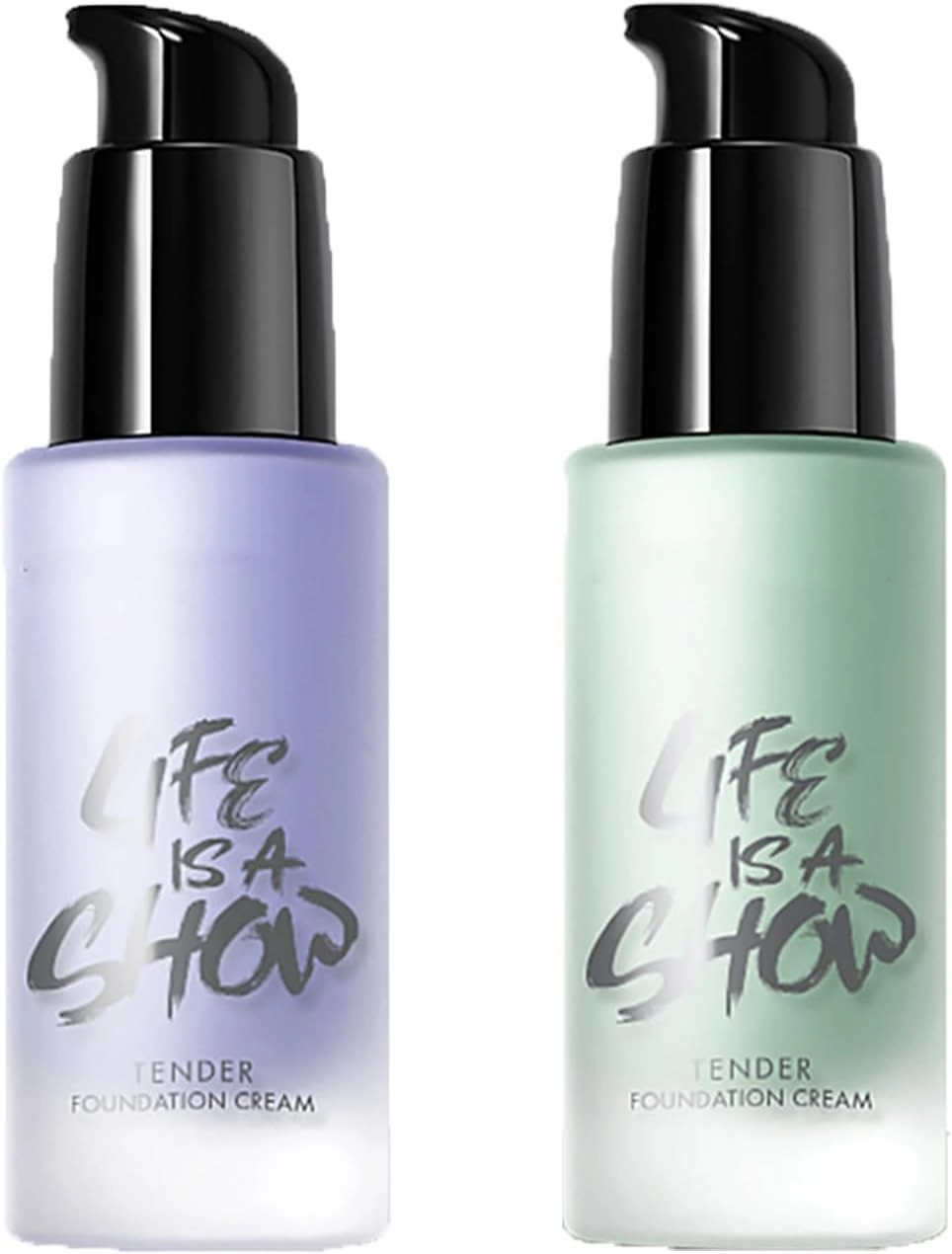 SBTRKT Water-Bursting Makeup Cream, Hydrating Beauty Face Cream, Waterproof Primer Face Makeup Pore Minimizer, Concealer Lasting Nude Makeup, Three-in-One Makeup Primer Cream. (Purple&Green)