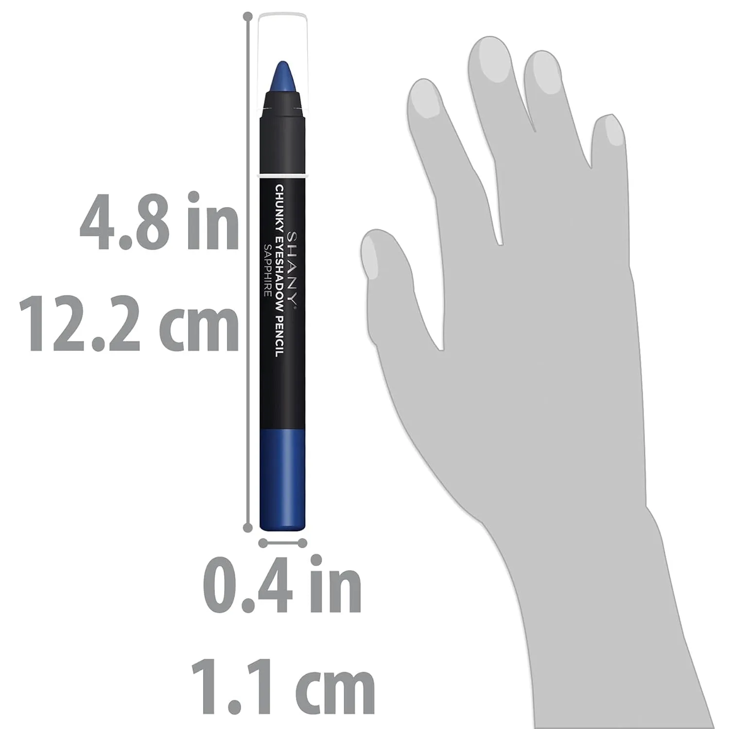 SHANY Chunky Eyeshadow Eye Pencil With Vitamin E & Aloe Vera - SAPPHIRE (Pack of 3)