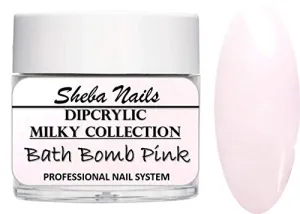 SHEBA NAILS Dipcrylic Dip Dipping Powder Milkies Collection - 1oz Jar - Bath Bomb Pink