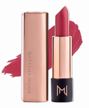 Silk Suede Lipstick for Women - Long-Lasting, Waterproof Lipstick with Hydrating Semi-Matte Finish - Creamy, Cruelty-Free - Highly Pigmented with Mirror - 24-Hour Stay Power (AMBITION)