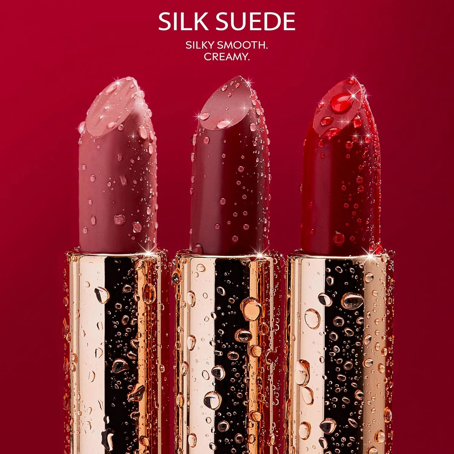 Silk Suede Lipstick for Women - Long-Lasting, Waterproof Lipstick with Hydrating Semi-Matte Finish - Creamy, Cruelty-Free - Highly Pigmented with Mirror - 24-Hour Stay Power (AMBITION)