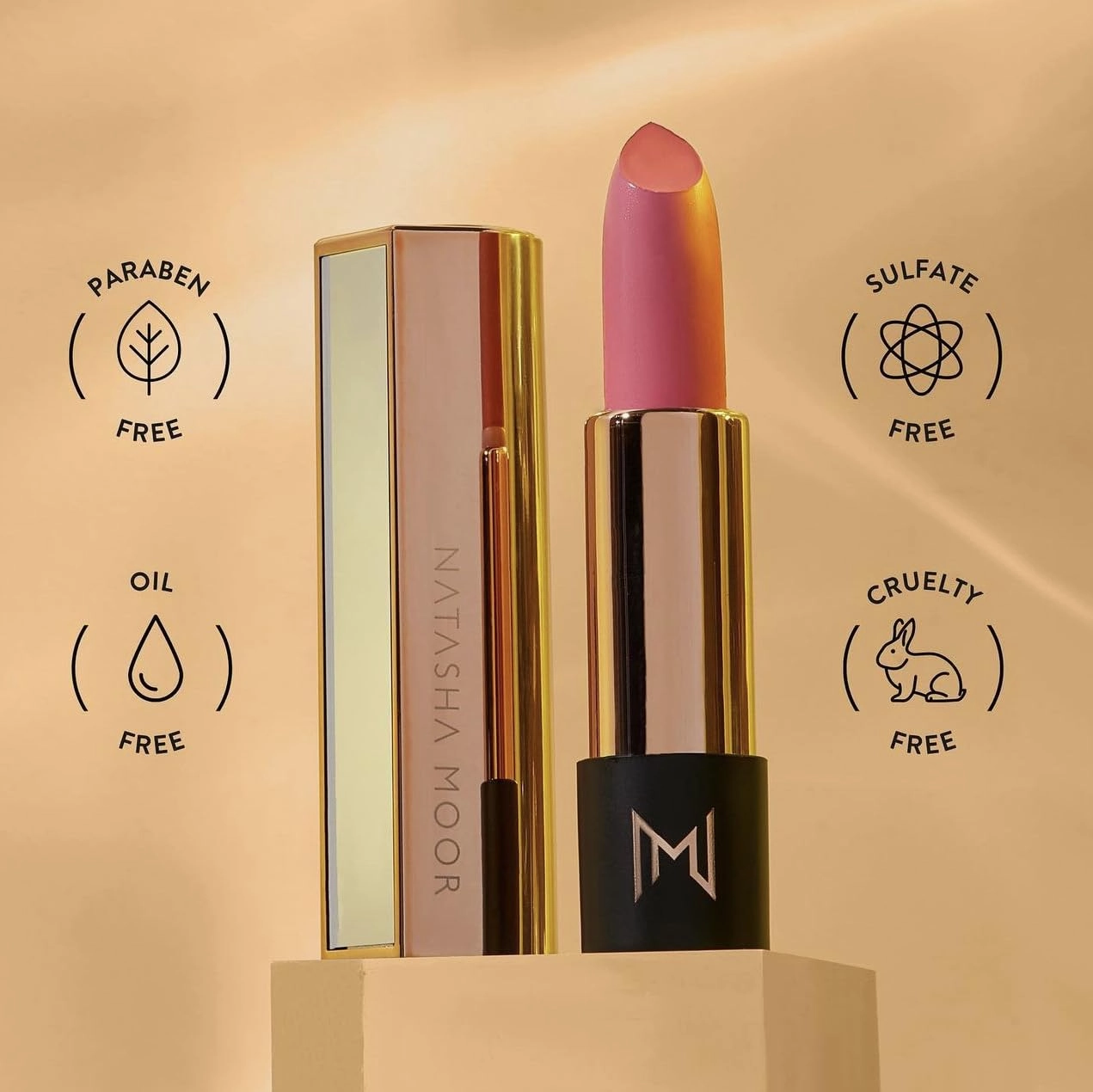 Silk Suede Lipstick for Women - Long-Lasting, Waterproof Lipstick with Hydrating Semi-Matte Finish - Creamy, Cruelty-Free - Highly Pigmented with Mirror - 24-Hour Stay Power (AMBITION)