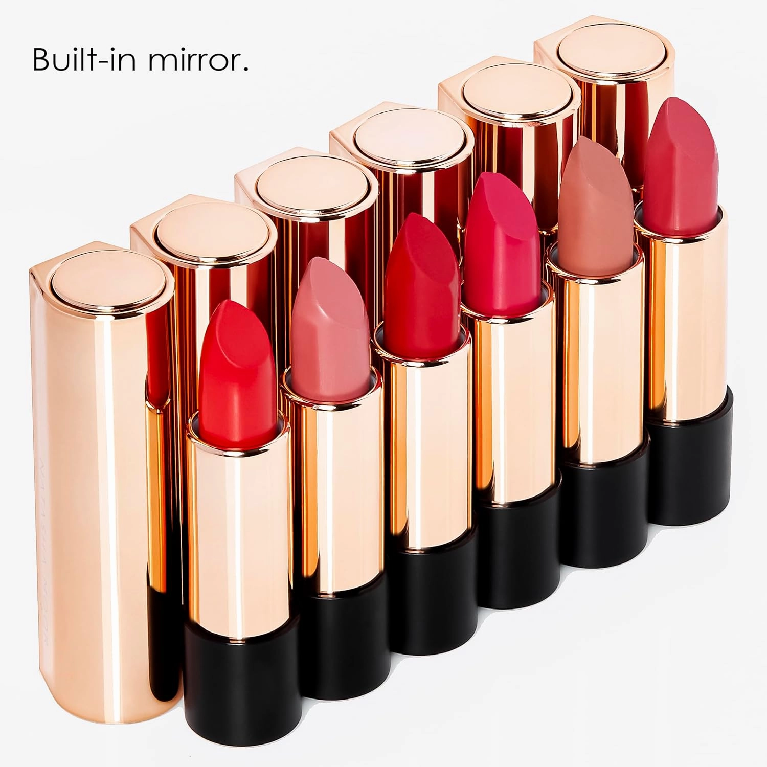 Silk Suede Lipstick for Women - Long-Lasting, Waterproof Lipstick with Hydrating Semi-Matte Finish - Creamy, Cruelty-Free - Highly Pigmented with Mirror - 24-Hour Stay Power (AMBITION)