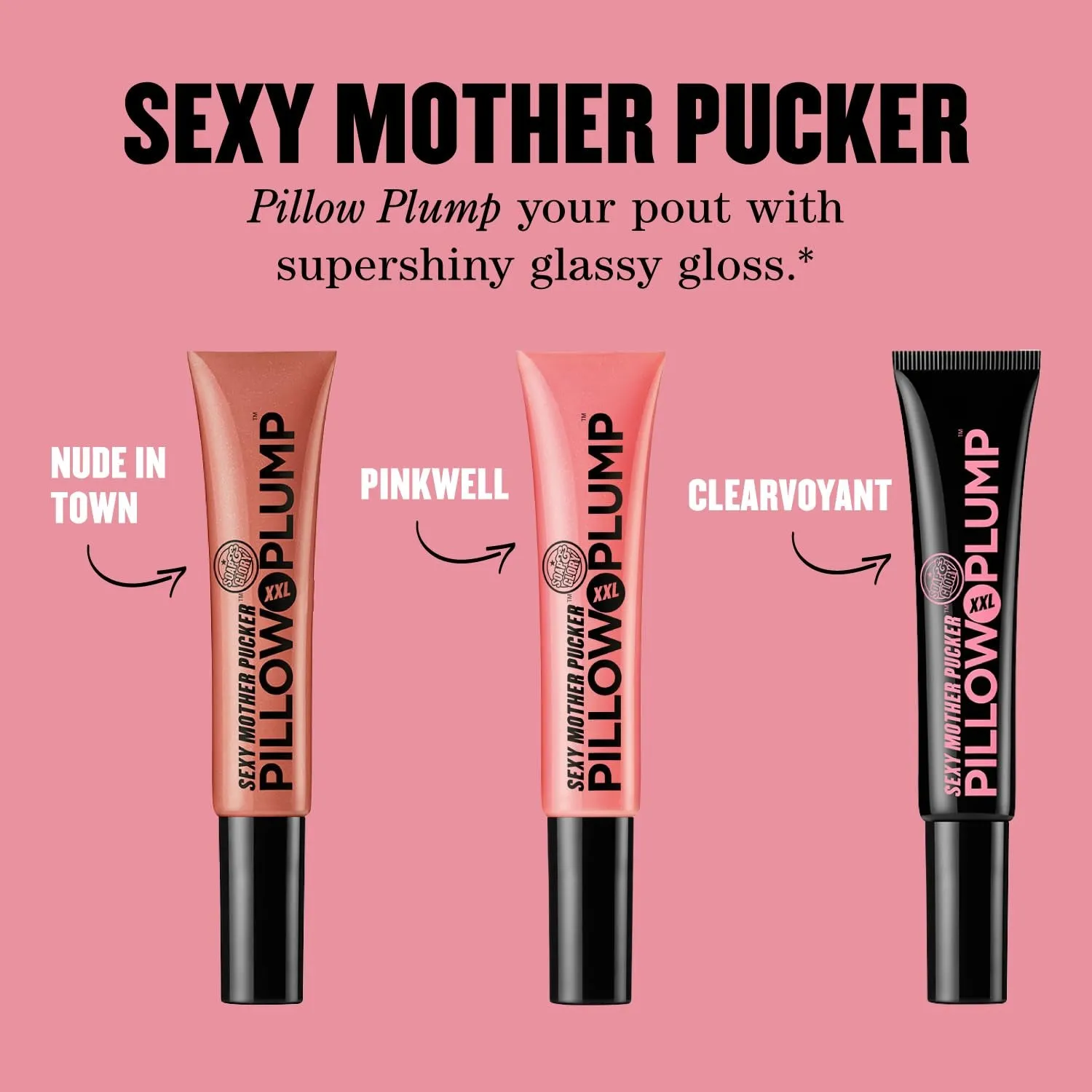 SMP XXL Lip Gloss - Hydrating, Plumping Lip Gloss for Full, Volumized Lips - Lip Plumper Gloss   Chocolate Orange Scent with Vegan Formula in Clearvoyant (10Ml)