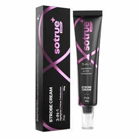 So true Strobe Cream Pink For Face Radiance Multipurpose Dewy Glazed Instant Glow, Highlighter For Face Boosts Hydration For All Skin Types, 30g - 1.05oz (Pack of 1)