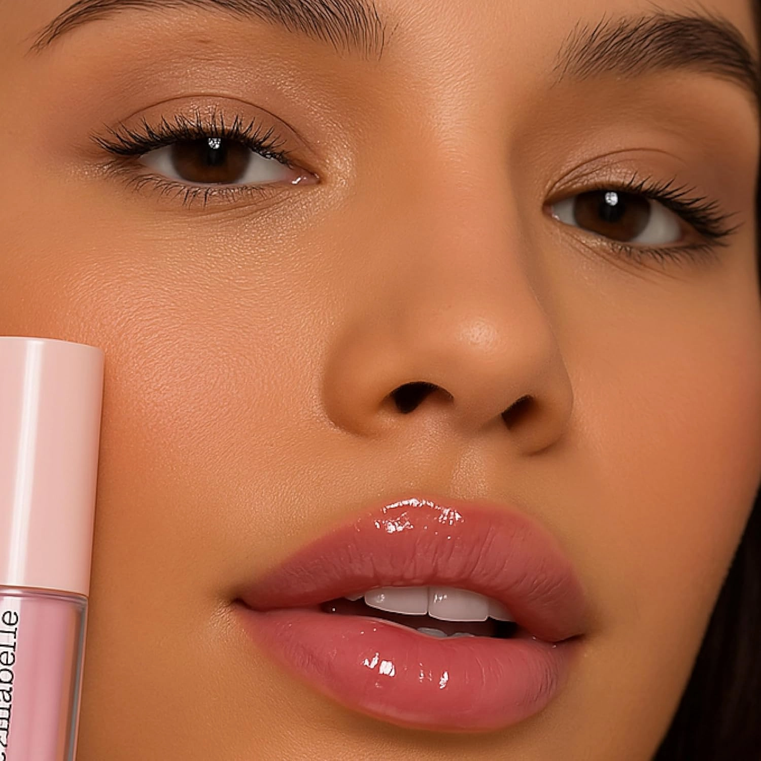 Sophia   Mabelle Hydrating Lip Oil – Lightweight, Non-Sticky & High-Shine Lip Gloss Oil – Moisturizing, Nourishing, Soothing Tinted Formula for Soft Lips – 3.7g (Shady Beach (Hot Pink), 3.7g)